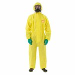 imagen de Ansell Microchem AlphaTec Chemical-Resistant Coveralls 68-3000 YE30-W-92-122-04 - Size Large - Yellow - 06461
