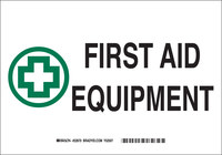 imagen de Brady B-401 Poliestireno Rectángulo Letrero de primeros auxilios Blanco - 10 pulg. Ancho x 7 pulg. Altura - 22670