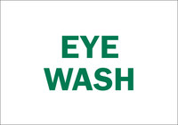 imagen de Brady B-401 Poliestireno Rectángulo Cartel de lavado de ojos Blanco - 10 pulg. Ancho x 7 pulg. Altura - 22661
