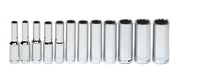 imagen de Williams JHW30941 12 Puntos Juego de llaves de vaso profundas - accionamiento 1/4 pulg. - Longitud profunda - 32735