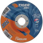 imagen de Weiler Tiger Zirc Disco de corte y esmerilado 58053 - 5 pulg. - Zirconio - 30 - T
