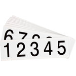 imagen de Brady 9714-# KIT Kit de etiquetas de números - 0 a 9 - Negro sobre blanco - 1 13/16 pulg. x 2 1/4 pulg.