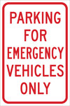 imagen de Brady B-959 Aluminio Rectángulo Cartel de información, restricción y permiso de estacionamiento Blanco - Reflectante - 115616
