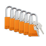 imagen de Brady Candado de seguridad 153745 - Aluminio - Naranja - 58737