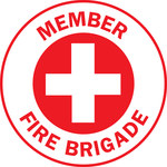 imagen de Brady Etiqueta de casco 76305 - Rojo sobre blanco