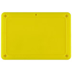 imagen de Brady 41923 Amarillo Rectángulo Plástico Etiqueta en blanco para válvula - Ancho 4 pulg. - Altura 2 1/2 pulg. - B-418