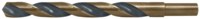 imagen de Cle-Force 1605 Heavy-Duty Taladro de eje reducido - Corte de mano derecha - Punta Dividir 135° - Acabado Negro Y Oro - Longitud Total 5.25 pulg. - Flauta Espiral - Acero de alta velocidad - Vástago Re