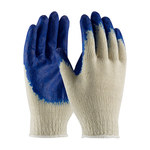 imagen de PIP 39-C120 Blue/Off-White Large Cotton/Polyester Work Gloves - EN 388 0 Cut Resistance - Latex Palm Only Coating - 8.9 in Length - 39-C120/L