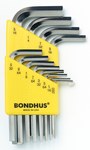imagen de Bondhus BriteGuard Short Arm Hex Key L-Wrench Set 16236