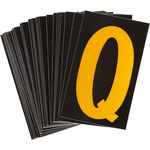 imagen de Bradylite 5890-Q Etiqueta en forma de letra - Q - Amarillo sobre negro - 1 3/8 pulg. x 1 7/8 pulg. - B-997