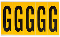 imagen de Brady 1560-G Etiqueta en forma de letra - G - Negro sobre amarillo - 1 3/4 pulg. x 5 pulg. - B-946
