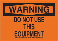 imagen de Brady B-302 Poliéster Rectángulo Cartel de seguridad del equipo Naranja - 10 pulg. Ancho x 7 pulg. Altura - Laminado - 127772