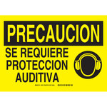 imagen de Brady B-120 Poliéster reforzado con fibra de vidrio Rectángulo Cartel de PPE Amarillo - Idioma Inglés/Español - 39870
