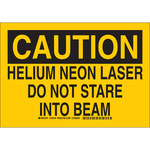 imagen de Brady B-555 Aluminio Rectángulo Cartel/Etiqueta de peligro de láser Amarillo - 10 pulg. Ancho x 7 pulg. Altura - 129162