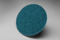 imagen de 3M Scotch-Brite No tejido Óxido de aluminio Azul Disco de velcro - Óxido de aluminio - 5 pulg. - Muy fino - 04303