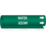 imagen de Brady 5786-I Marcador de tubería de envoltura - 1 1/2 pulg. to 2 3/8 pulg. - Agua - Poliéster - Blanco sobre verde - B-689