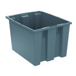 imagen de Akro-mils Contenedor apilable 35195 - 1.7 ft³, 12.93 gal - Gris - 19 1/2 pulg. x 15 1/2 pulg. x 13 pulg. - 35195 GREY
