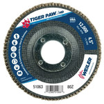 imagen de Weiler Tiger Paw Tipo 29/Angulo - Alúmina-zirconia - 4 1/2 pulg. - 80 - Mediano - 51063