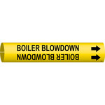 imagen de Bradysnap-On 4015-A Marcador de tubos - 3/4 pulg. to 1 3/8 pulg. - Plástico - Negro sobre amarillo - B-915