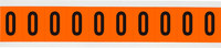 imagen de Brady 6560-0 Etiqueta de número - 0 - Negro sobre naranja - 7/8 in x 1 1/2 in - B-946