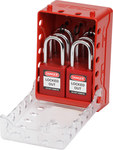 imagen de Brady Ultracompacto Rojo Kit de caja de bloqueo - Ancho 4 pulg. - Altura 5.7 pulg. - Capacidad de Candado 12, 6 almacenados - 754473-58895