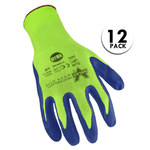 imagen de Valeo V860 Green/Blue Large Cotton/Polyester Work Gloves - Latex Palm & Fingers Coating - VI9625XL