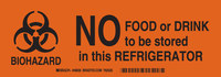 imagen de Brady B-555 Aluminio Rectángulo Cartel/anuncio de no comer ni beber Naranja - 10 pulg. Ancho x 3.5 pulg. Altura - 46836