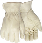 imagen de Red Steer 5670 White Large Grain Pigskin Leather Driver's Gloves - Keystone Thumb - 5670-L