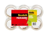 imagen de 3M Scotch 3500-6 Clear Box Sealing Tape - 48 mm Width x 54.6 yd Length - 2.6 mil Thick - 67671
