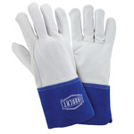 imagen de West Chester 6142 Off-White Large Grain, Split Goatskin Welding Glove - Wing Thumb - 12 in Length - 6142/L