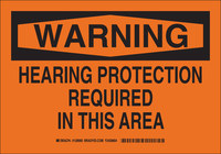 imagen de Brady B-555 Aluminio Rectángulo Cartel de PPE Naranja - 14 pulg. Ancho x 10 pulg. Altura - 128991