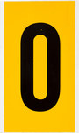 imagen de Brady 1570-0 Etiqueta de número - 0 - Negro sobre amarillo - 5 in x 9 in - B-946