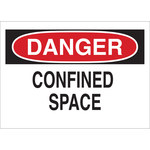 imagen de Brady B-555 Aluminio Rectángulo Letrero de espacio restringido Blanco - 14 pulg. Ancho x 10 pulg. Altura - 60506