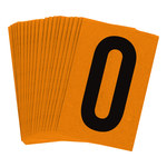 imagen de Bradylite 5910-0 Etiqueta de número - 0 - Negro sobre naranja - 1 in x 1 1/2 in - B-997