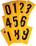 imagen de Brady 1570-# KIT Kit de etiquetas de números - 0 a 9 - Negro sobre amarillo - 5 pulg. x 9 pulg.