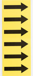 imagen de Brady 3450-ARO Etiqueta de marcado de flecha - 1 1/2 pulg. x 3 1/2 pulg. - Paño de vinilo - Negro sobre amarillo - B-498