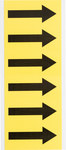 imagen de Brady 3450-ARO Etiqueta de marcado de flecha - 1 1/2 pulg. x 3 1/2 pulg. - Paño de vinilo - Negro sobre amarillo - B-498