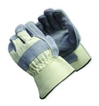 imagen de PIP 80-8855 Gray/White Medium Split Cowhide Leather Work Gloves - Wing Thumb - 10 in Length - 80-8855/M