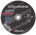 imagen de Weiler Wolverine Cutoff Wheel 56271 - Type 1 - Straight Wheel - 4 in - Aluminum Oxide - 60 - T