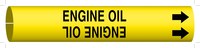 imagen de Brady 4180-F Marcador de tubería con correa - 6 pulg. to 7 7/8 pulg. - Gasolina y aceite - Plástico - Negro sobre amarillo - B-915