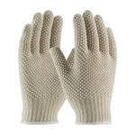 imagen de PIP 36-110PDD-WT Tan Large Cotton/Polyester General Purpose Gloves - PVC Dotted Both Sides Coating - 10 in Length - 36-110PDD-WT/L