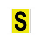 imagen de Brady S1570- Etiqueta en forma de letra - S - Negro sobre amarillo - 5 pulg. x 9 pulg. - B-946