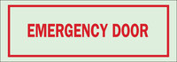imagen de Brady Bradyglo B-347 Poliéster/poliestireno Rectángulo Cartel de salida de emergencia Verde - 14 pulg. Ancho x 5 pulg. Altura - Brillo en la oscuridad - 80272