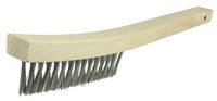 imagen de Weiler Stainless Steel Hand Wire Brush - 2.45 in Width x 13.7 in Length - 0.012 in Bristle Diameter - 44432