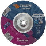 imagen de Weiler Tiger Ceramic Rueda de desbaste con centro hundido 68389 - 7 pulg. - Cerámico - 24 - T
