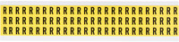 imagen de Brady 3410-R Etiqueta en forma de letra - R - Negro sobre amarillo - 11/32 pulg. x 1/2 pulg. - B-498