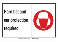 imagen de Brady B-555 Aluminio Rectángulo Cartel de PPE - 10 pulg. Ancho x 7 pulg. Altura - 119509