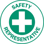 imagen de Brady Etiqueta de casco 49573 - Verde sobre blanco