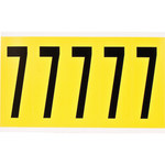 imagen de Brady 3460-7 Etiqueta de número - 7 - Negro sobre amarillo - 1 3/4 pulg. x 5 pulg. - B-498