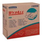 imagen de Kimberly-Clark Wypall X50 White Hydroknit Wiper - Pop-up Dispenser - 176 sheets per pack - 12.5 in Overall Length - 9.1 in Width - 83550